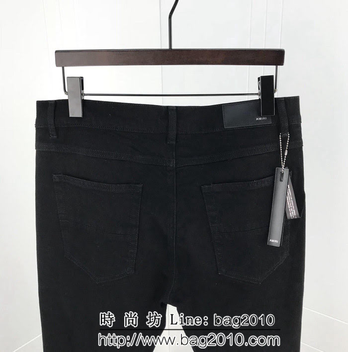 AMIRI美國潮牌 超火新款 壓膠牛仔褲 破洞和無破洞兩個版本 ydi1205